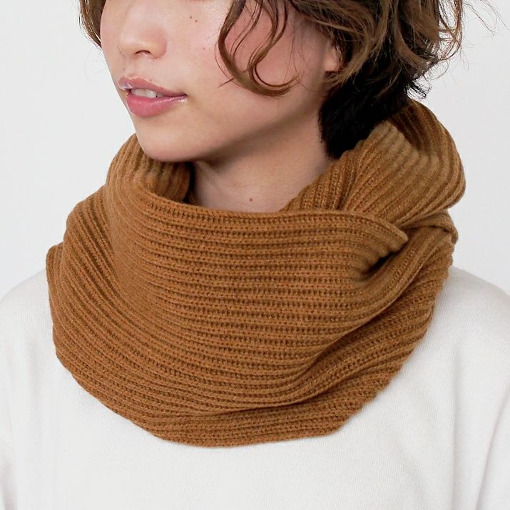 [新品・未使用] カシミヤ100% ロングスヌード PRODIGAL（プロディガル） カシミヤ 100％ 畦編み ロング スヌード