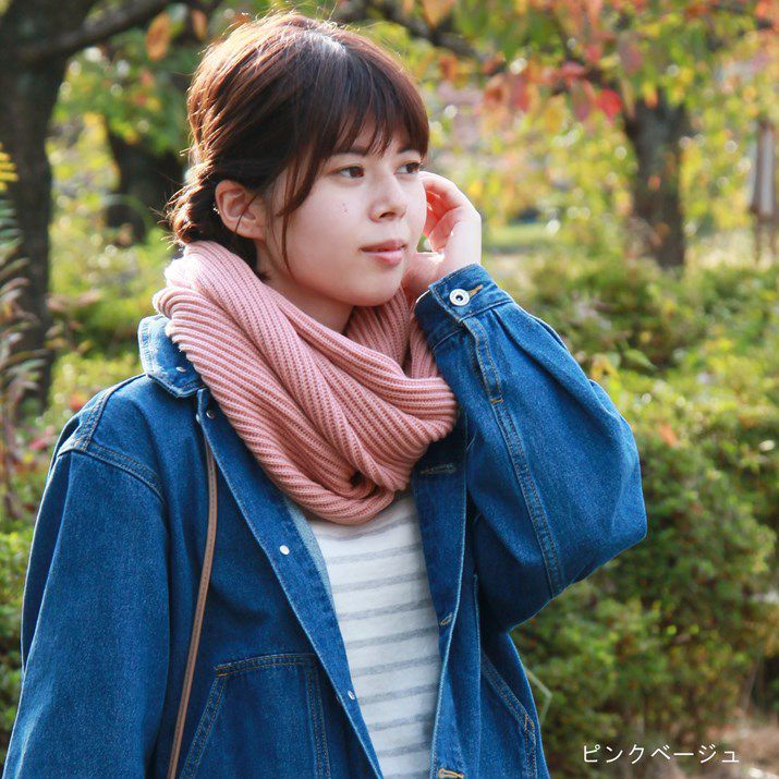 TAKASHIMAYA カシミヤ100% ロングスヌード 日本製　マフラー　美品 カシミヤ100％畦編みロングスヌード | Milestone公式オンラインストア