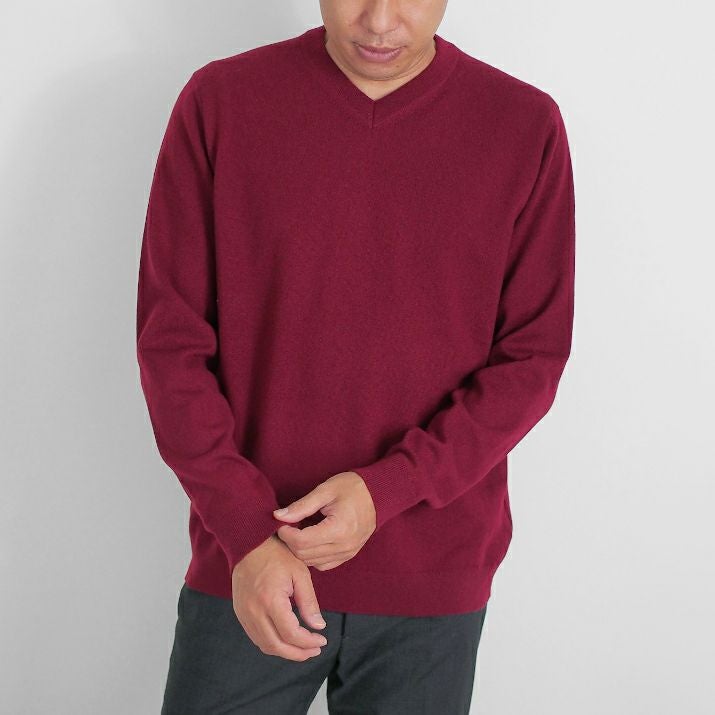 カシミヤ100％メンズVネックセーター | Milestone公式オンラインストア