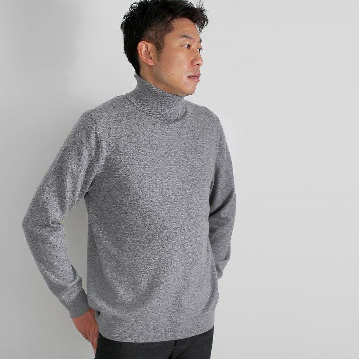 カシミヤ100％メンズタートルネックセーター | Milestone公式