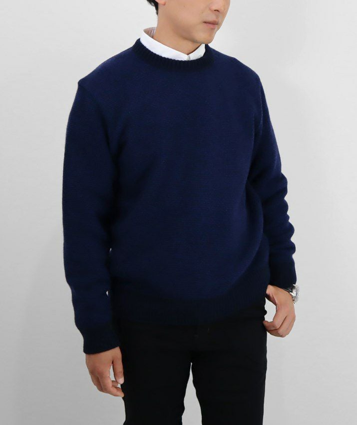 ウール100％メンズタック編みニット セーター | Milestone公式