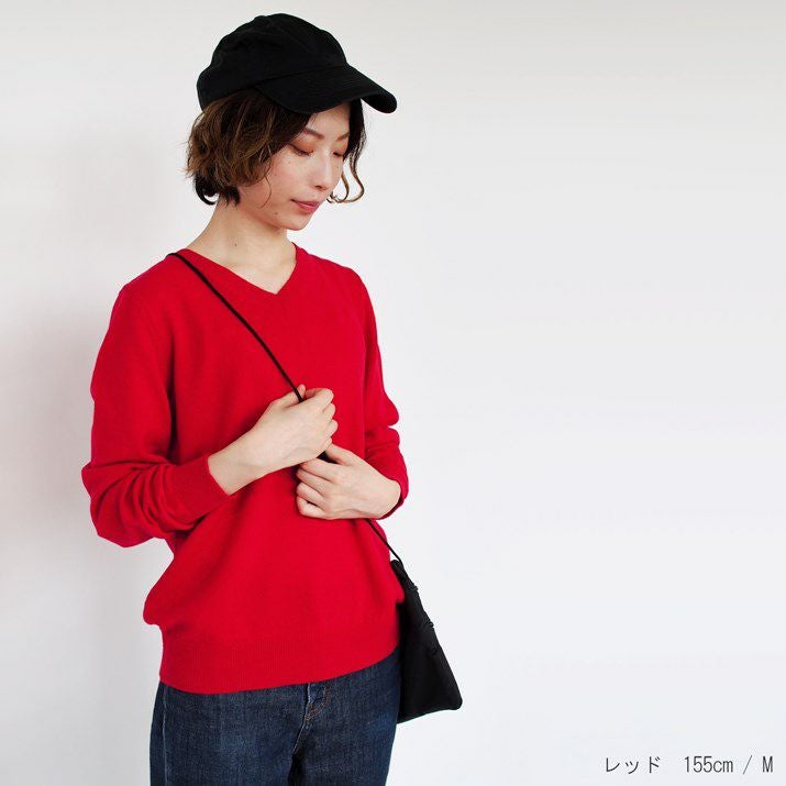 カシミヤ100％Vネックセーター | Milestone公式オンラインストア