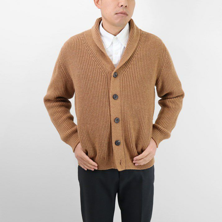 curensology2024FW アッシュクウールカーディガン　キャメル54 Curensology（カレンソロジー）の「Curensology(カレンソロジー