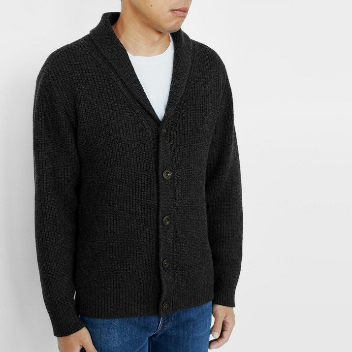 【上質】RRL カシミヤ100% ショールカラーニット ブラック S RRL（ダブル アール エル）の「カシミヤ ショール カラー カーディガン
