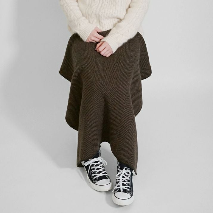 カシミヤ100％ヘリンボーン柄ブランケット | Milestone公式オンライン