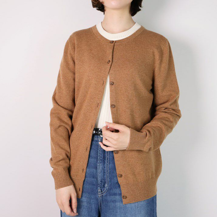 カシミヤ100％クルーネックカーディガン | Milestone公式オンラインストア