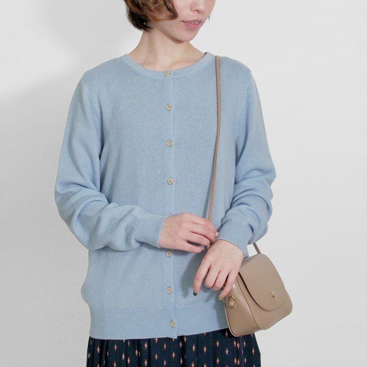 カシミヤ100％クルーネックカーディガン | Milestone公式オンラインストア