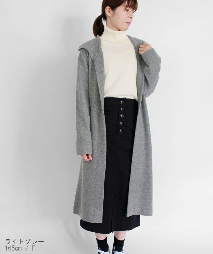 高級カシミヤ100% フード ロング カーディガン 肉厚 ケーブル編み レッド 高級カシミヤ100% フード ロング カーディガン 肉厚 ケーブル編み