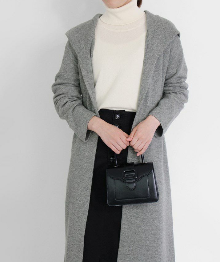 カシミヤ100％フード付きロングカーディガン | Milestone公式