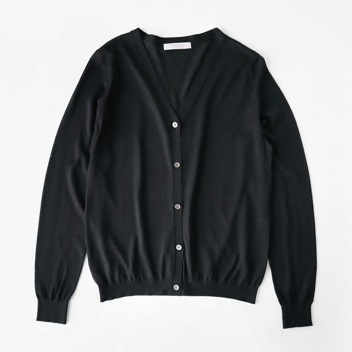 専用☆エブール VNeckCardigan　シルクコットンVネックカーディガン ebure(エブール)｜シルクコットンハイゲージ Vネックニット