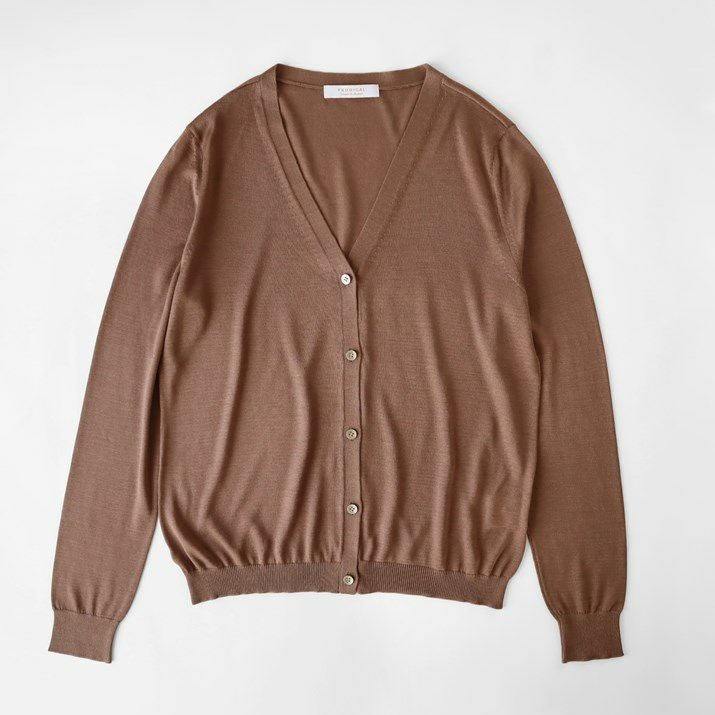 ウォッシャブルシルク100％Vネックカーディガン | Milestone公式