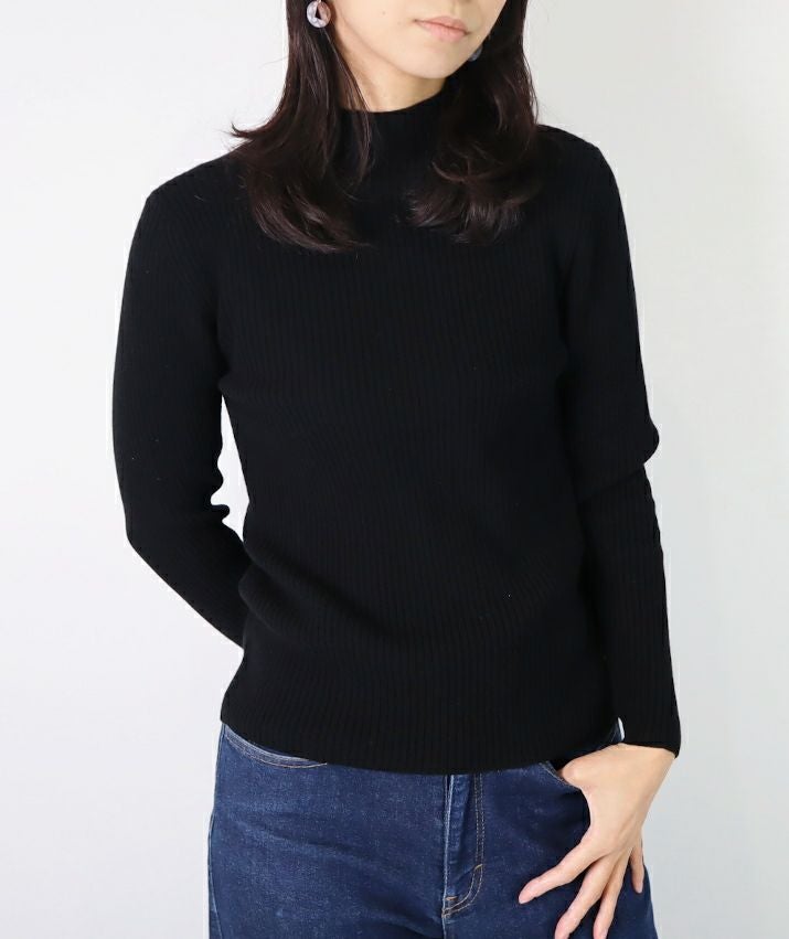 カシミヤ100％リブハイネックセーター | Milestone公式オンラインストア