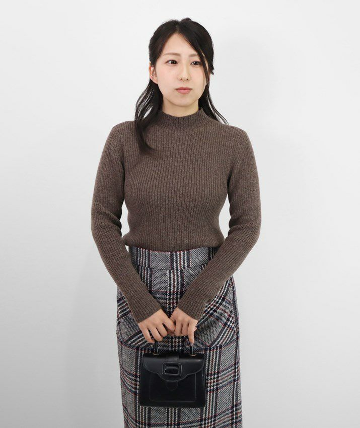 カシミヤ100％リブハイネックセーター | Milestone公式オンラインストア