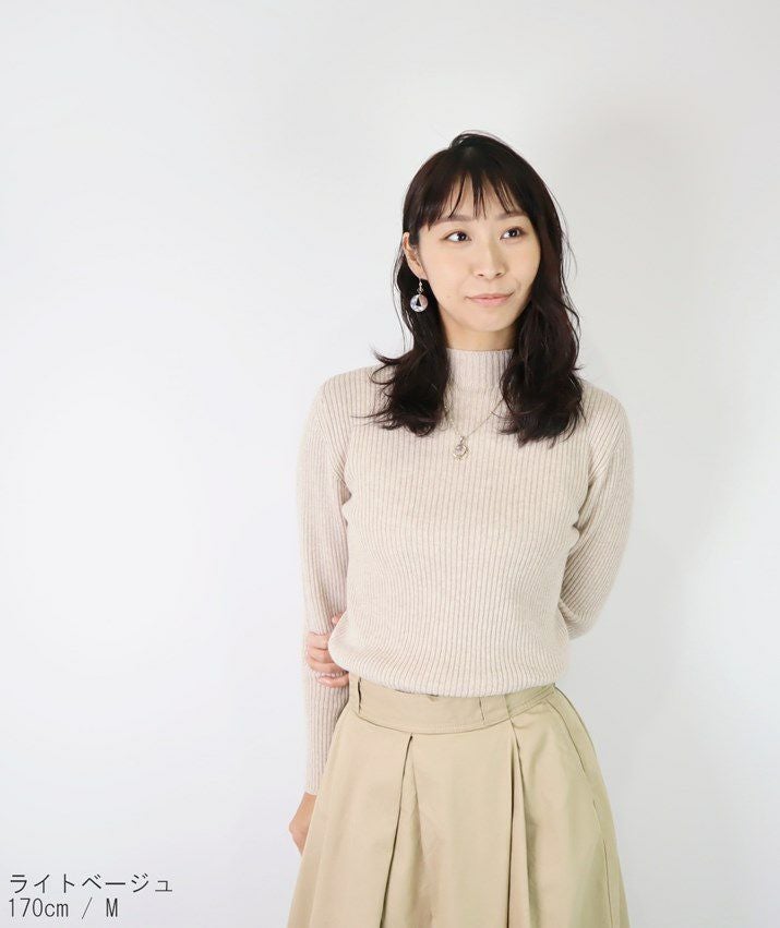 カシミヤ100％リブハイネックセーター | Milestone公式オンラインストア