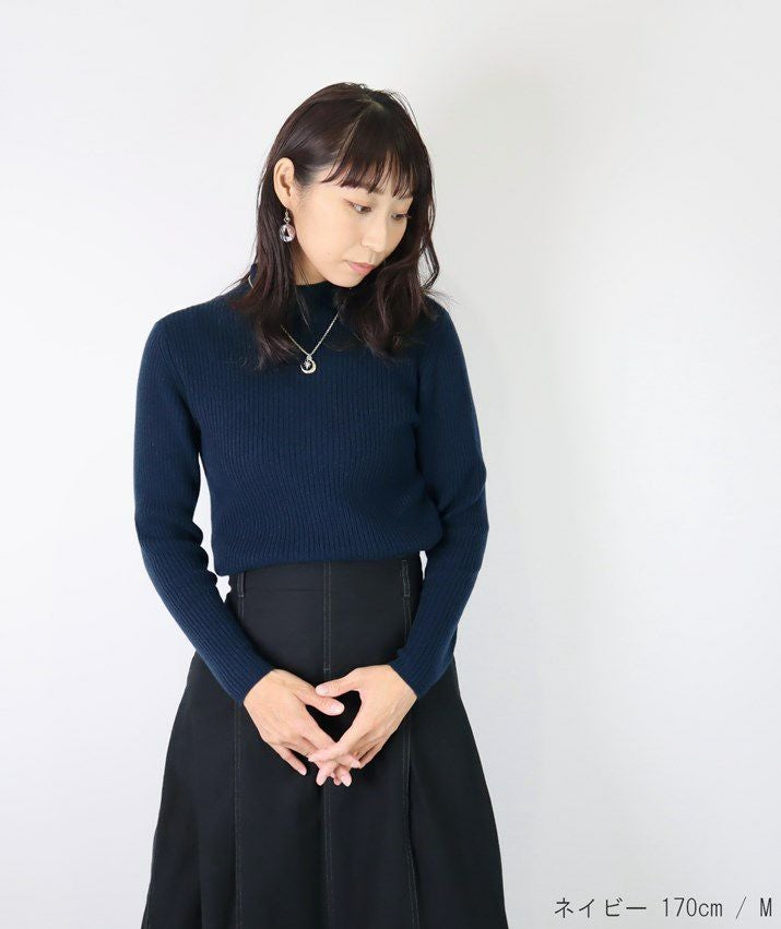 カシミヤ100％リブハイネックセーター | Milestone公式オンラインストア