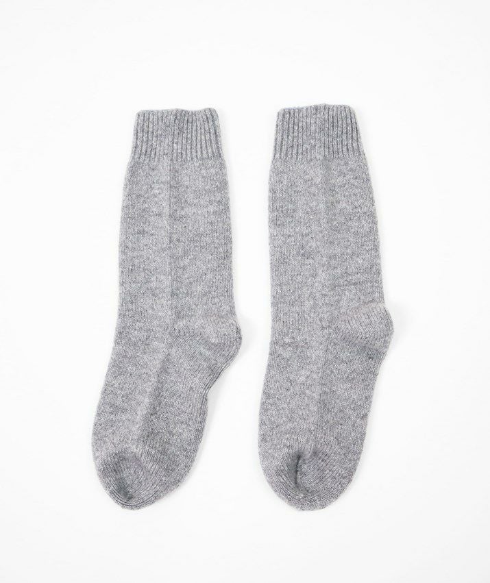 【新品・未使用】カシミヤ100%ソックス　23-24cm ネイビーとグレー カシミヤ 100％ 靴下 レディース おやすみ靴下 プレゼント リブ