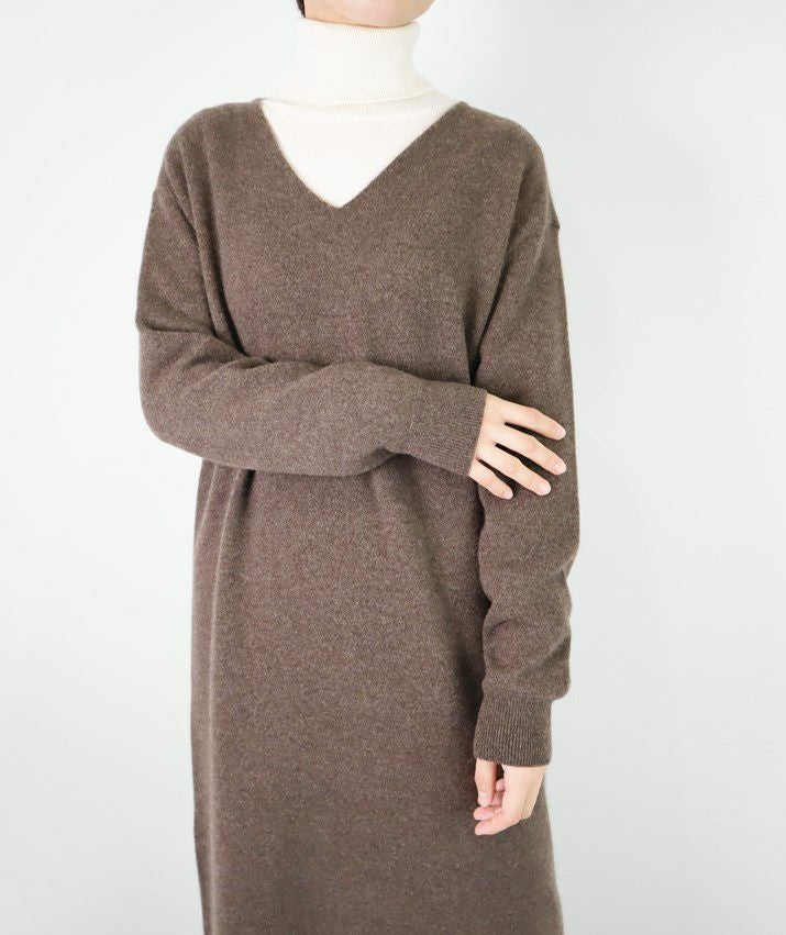 カシミヤ100％Vネックワンピース | Milestone公式オンラインストア