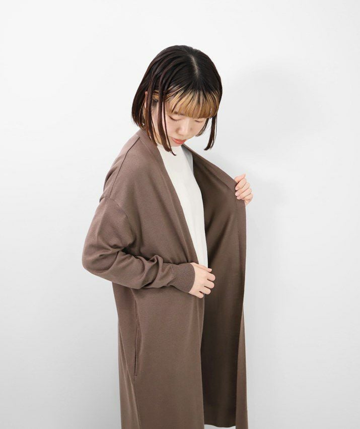 ドゥーズィエムクラス　シルク　コットン　ロングカーディガン　マキシ　上質 DEUXIEME CLASSE - 美品⭐️ドゥーズィエムクラス／シルク混 コットン