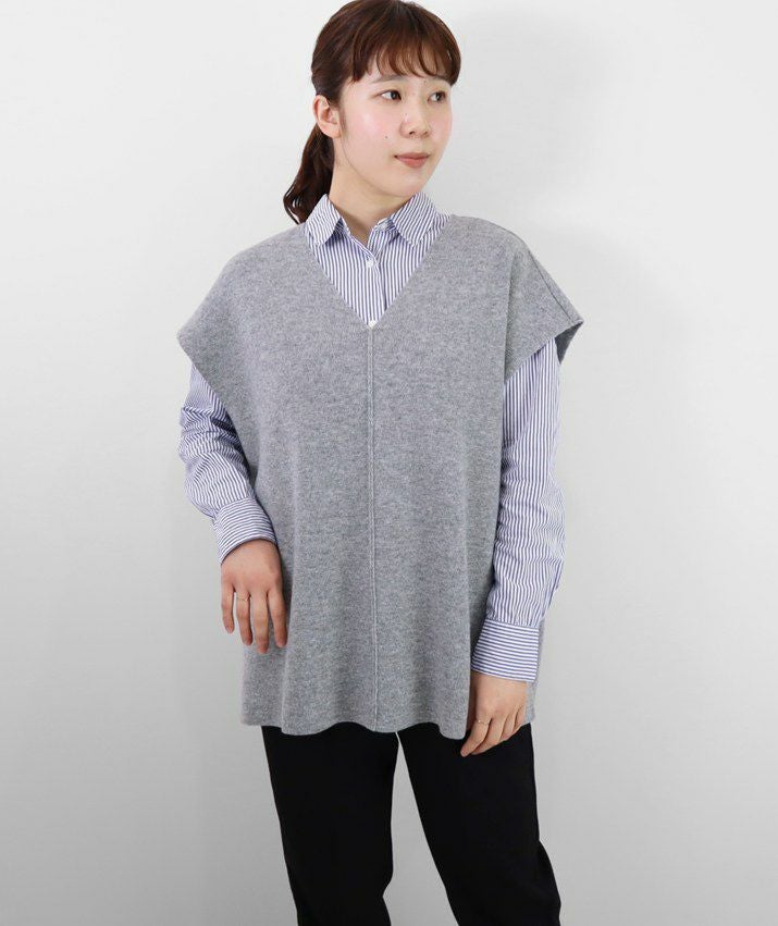 アルペロベロモチーフ透け感ニットベスト＆カシミア混タートルセーター カシミヤ100％ミラノリブベスト | Milestone公式オンラインストア