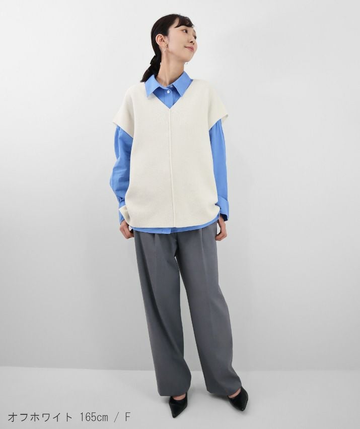 カシミヤ100％ミラノリブベスト | Milestone公式オンラインストア